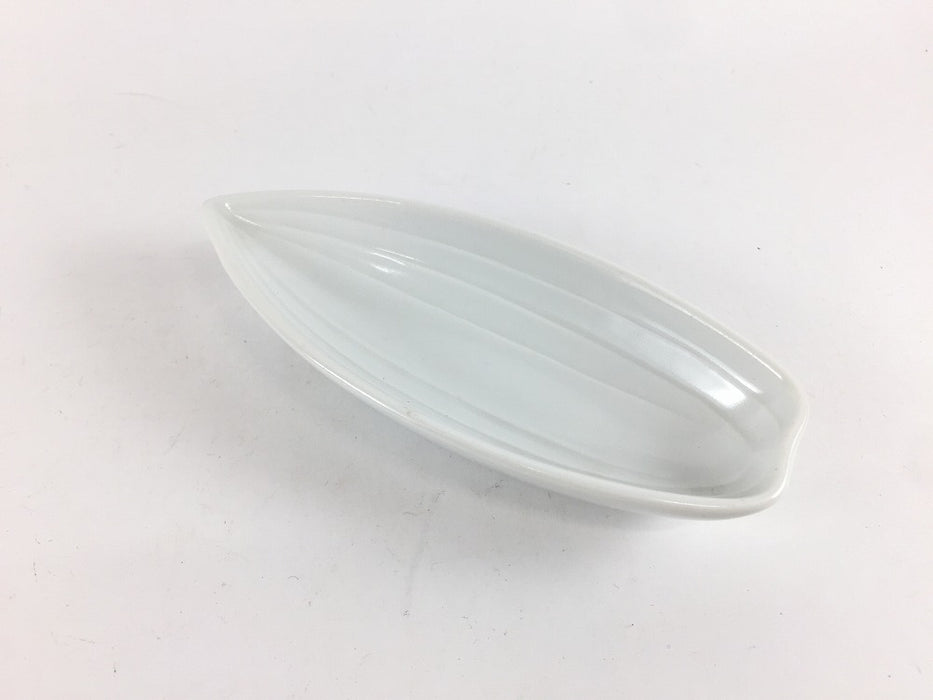 【SALE】舟形小皿　(黄/白) 　12cm　波佐見焼【訳あり】