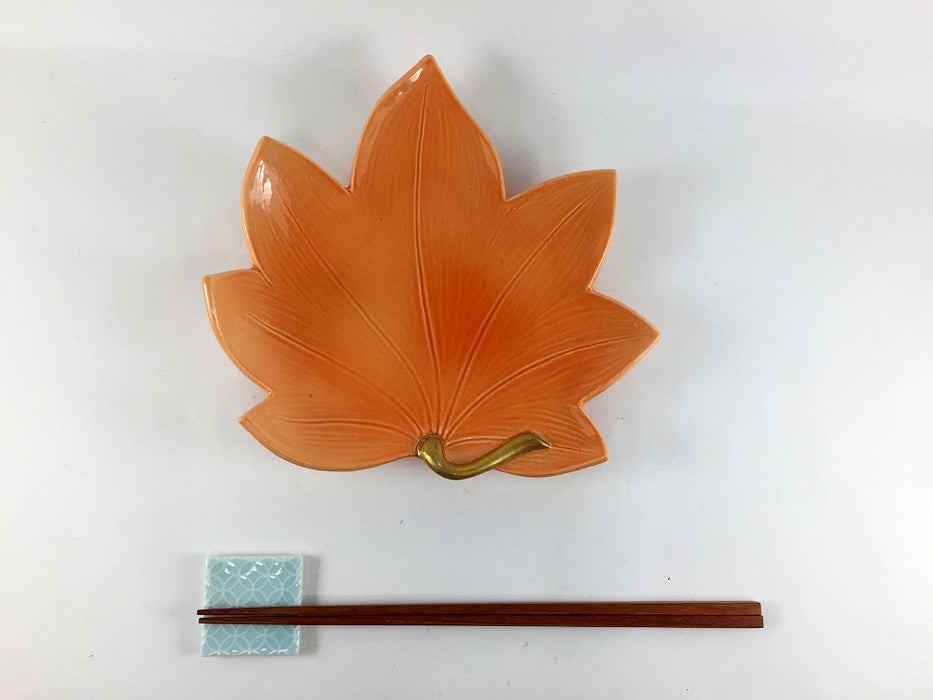 【SALE】オレンジ紅葉皿　19cm　有田焼【訳あり】