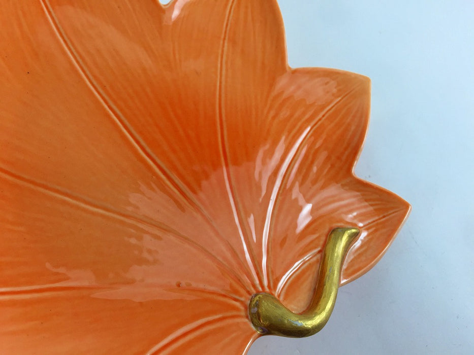 【SALE】オレンジ紅葉皿　19cm　有田焼【訳あり】