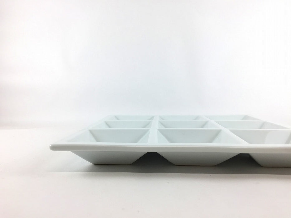 【SALE】白磁平九品盛　22cm　有田焼【訳あり】