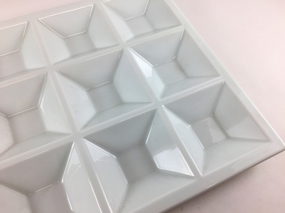 【SALE】白磁平九品盛　22cm　有田焼【訳あり】