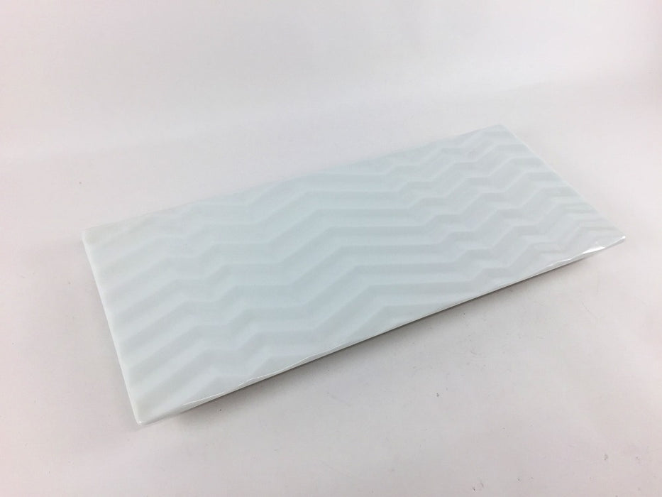 【SALE】265ゼブラ長皿(白磁)　26.5cm　有田焼【訳あり】