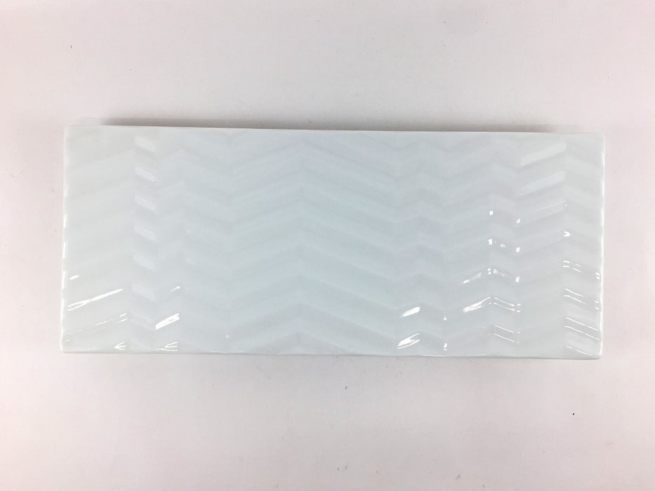 【SALE】265ゼブラ長皿(白磁)　26.5cm　有田焼【訳あり】