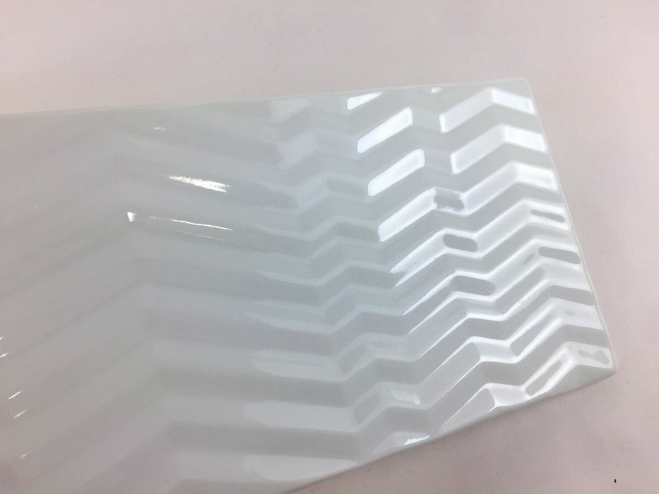 【SALE】265ゼブラ長皿(白磁)　26.5cm　有田焼【訳あり】