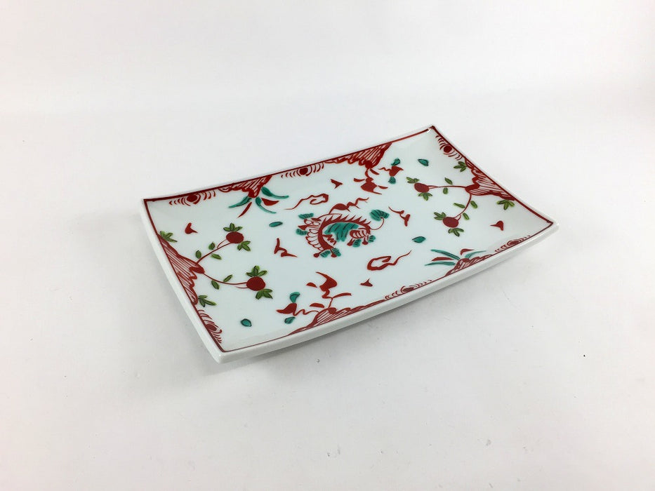 【SALE】19cm長皿　麒麟万歴　18.5cm　有田焼【訳あり】