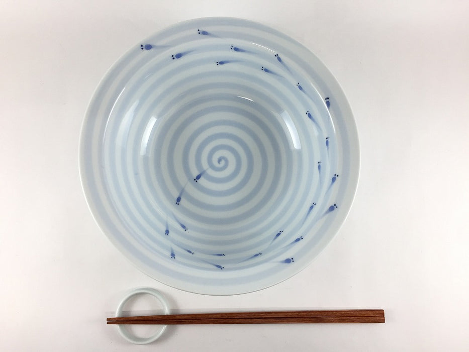 【SALE】渦めだか　リム鉢　21.5cm　波佐見焼 【訳あり】