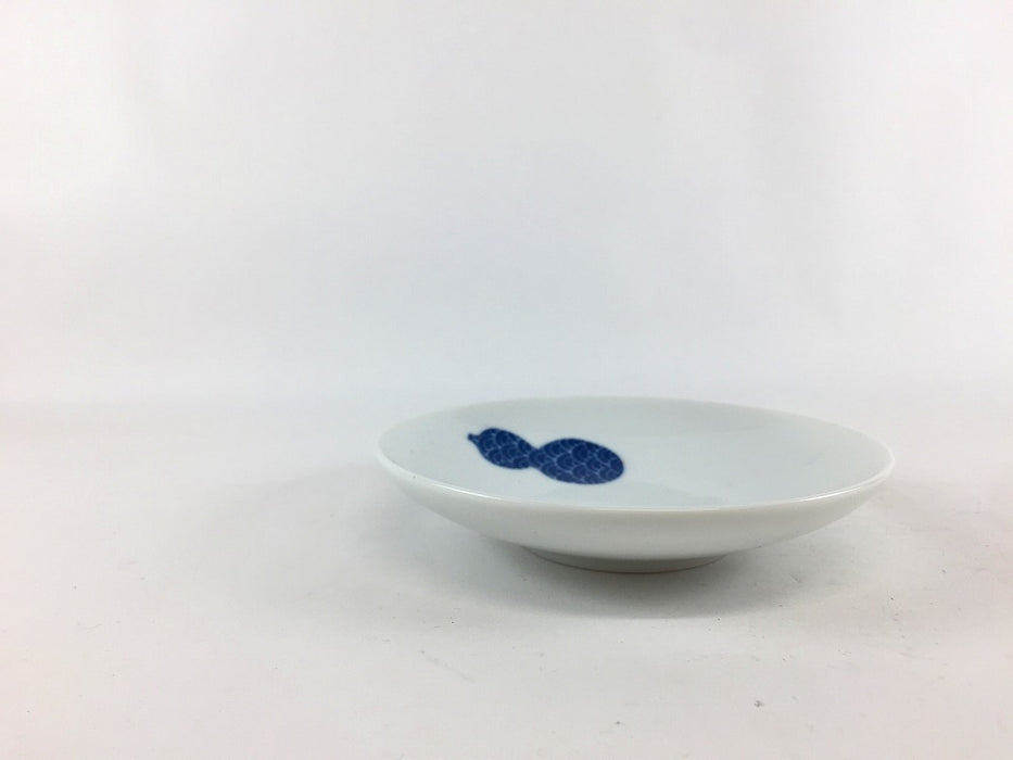 【SALE】95小皿　瓢藍青海波　9.5cm　伊万里焼【訳あり】