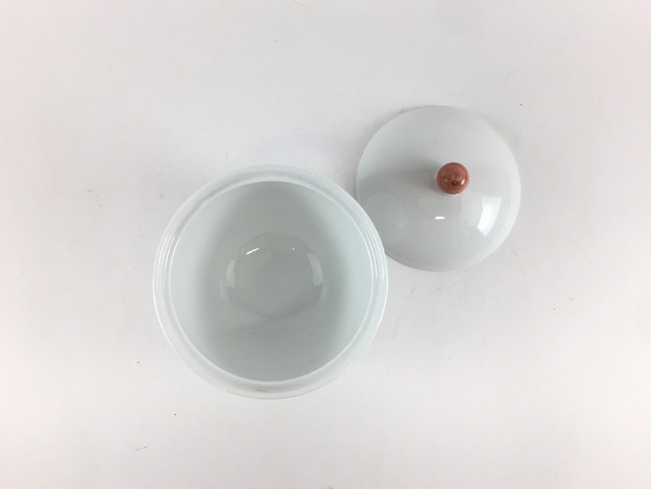 【SALE】朱ライン　8cm小蓋物　有田焼【訳あり】
