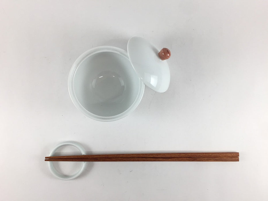 【SALE】朱ライン　8cm小蓋物　有田焼【訳あり】