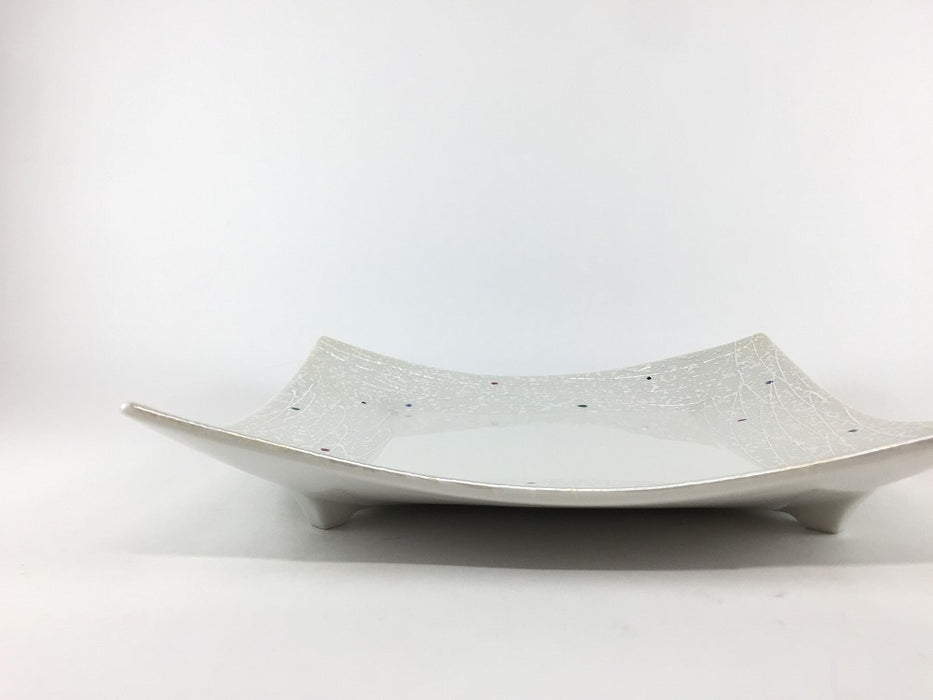 【SALE】真珠　21cm角皿　有田焼【訳あり】