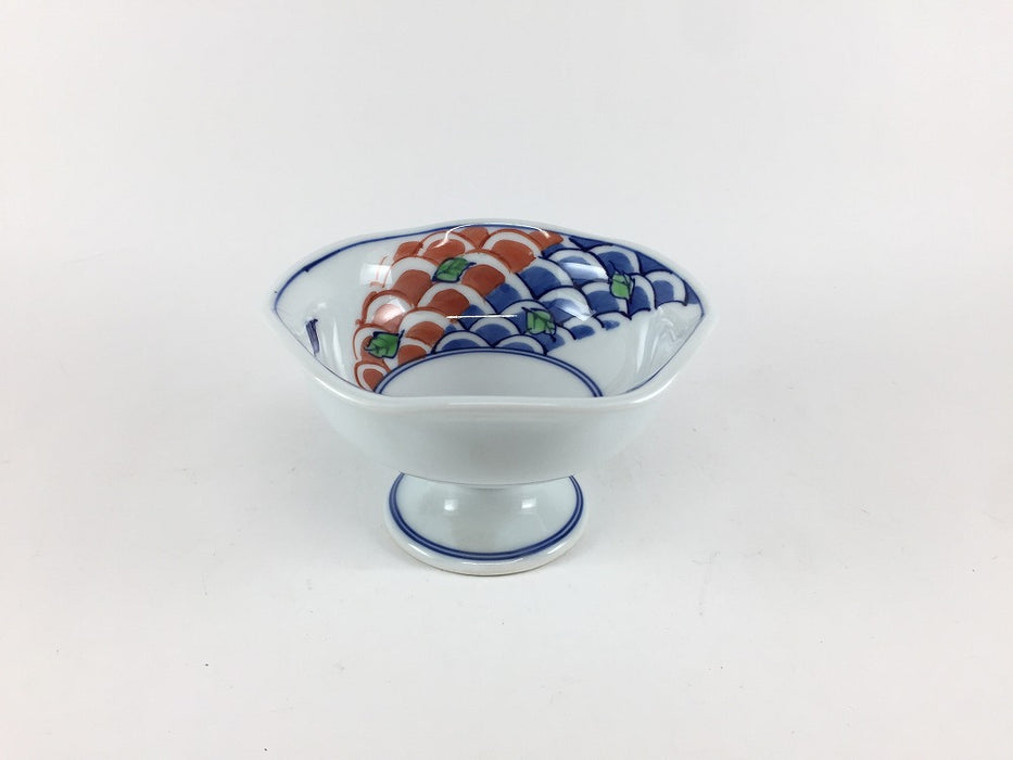 【SALE】青海波葉散し　花高小鉢　12cm　有田焼【訳あり】