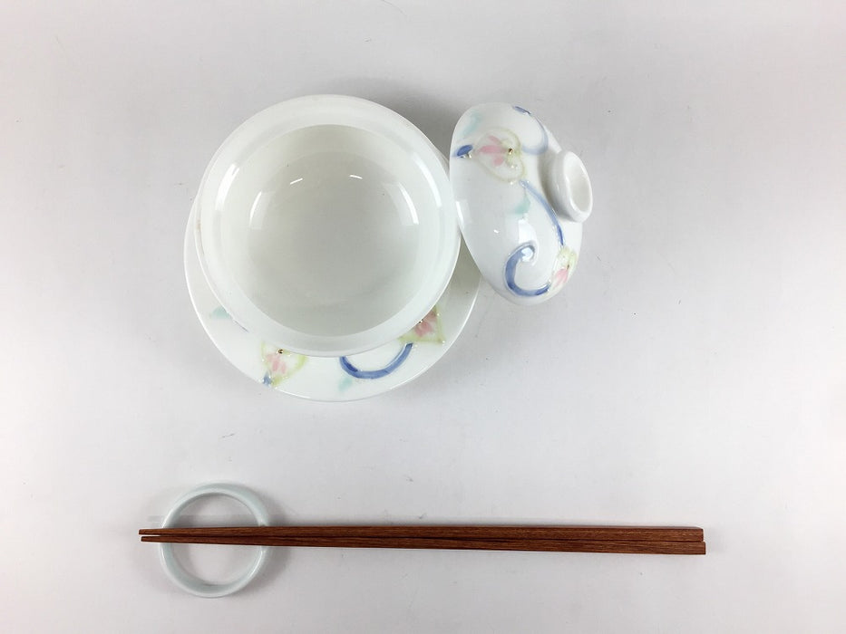 【SALE】渕立小蓋物セット　唐草　12cm　有田焼【訳あり】