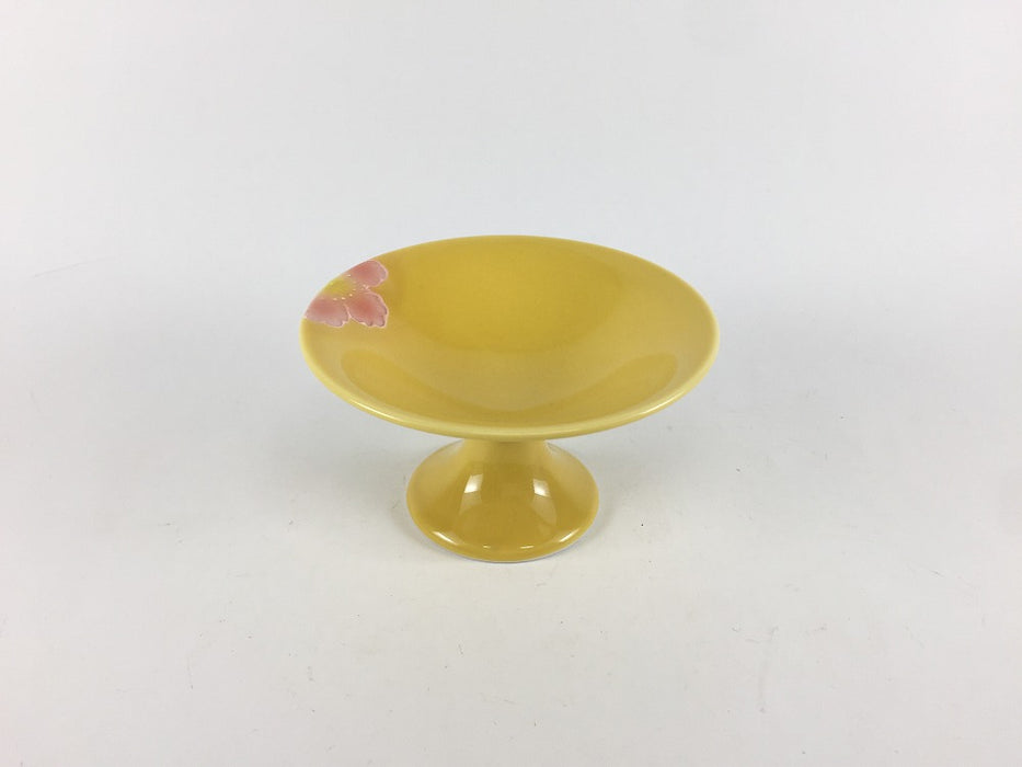 【SALE】9.5cm馬上盃　黄/赤花　有田焼【訳あり】