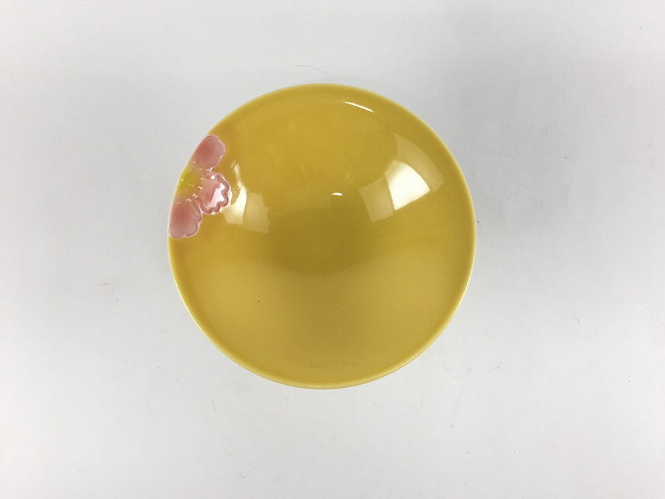 【SALE】9.5cm馬上盃　黄/赤花　有田焼【訳あり】