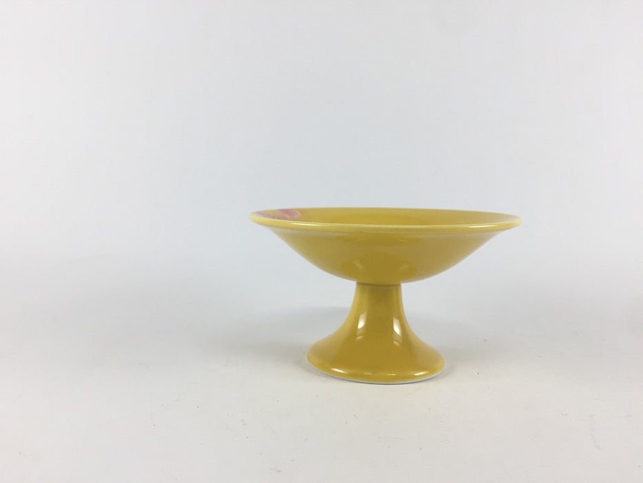 【SALE】9.5cm馬上盃　黄/赤花　有田焼【訳あり】