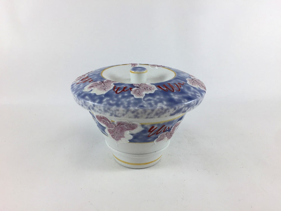 【SALE】駒蓋物(紫つた)　12cm　有田焼【訳あり】