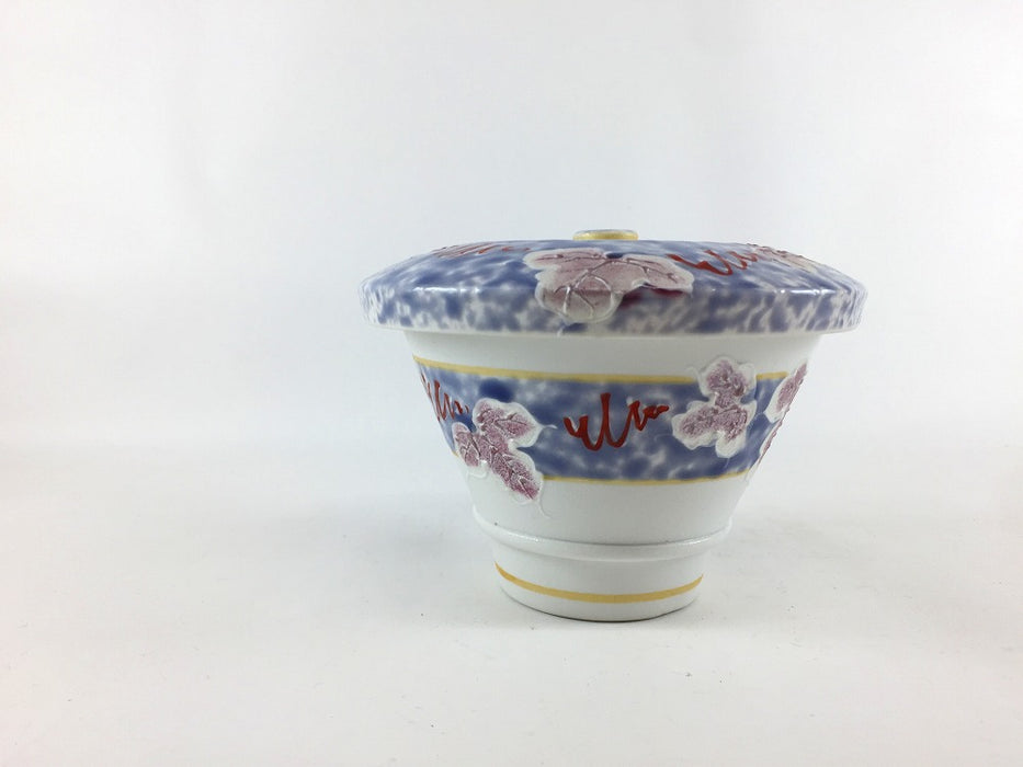 【SALE】駒蓋物(紫つた)　12cm　有田焼【訳あり】