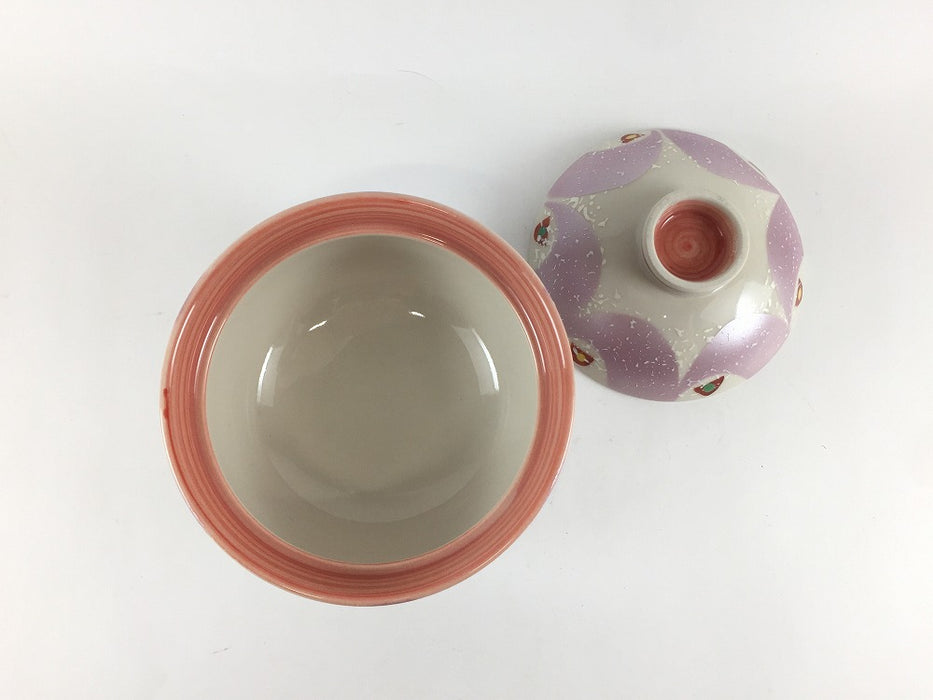 【SALE】紫銀彩波絵　3.5蓋物　11cm　有田焼【訳あり】