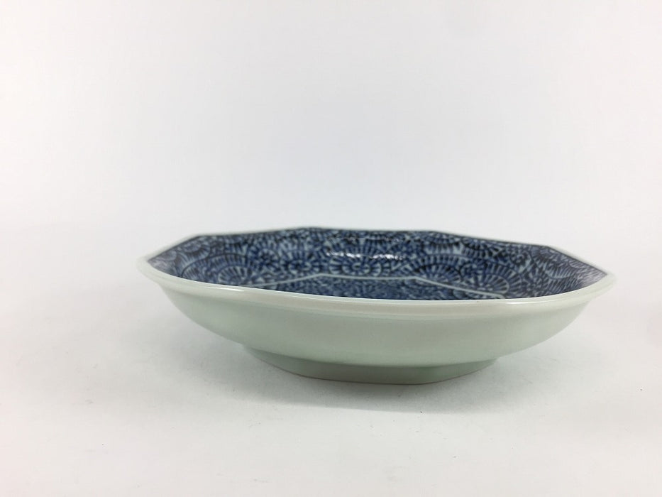 【SALE】16cm八角皿　蛸唐草　美濃焼【訳あり】
