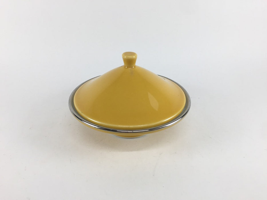 【SALE】山吹釉渕銀　珍味　10cm　有田焼【訳あり】