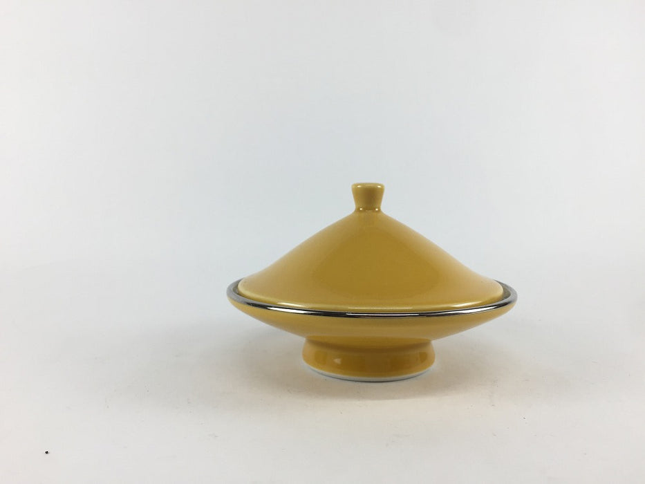 【SALE】山吹釉渕銀　珍味　10cm　有田焼【訳あり】