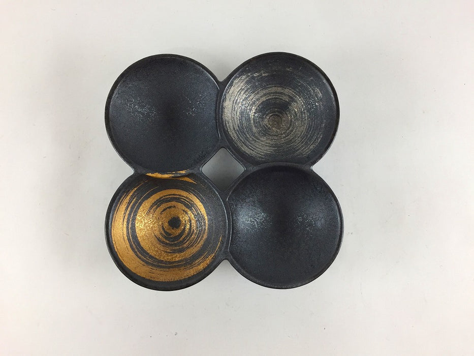 【SALE】四品珍味(金銀カスリ)　11cm　有田焼【訳あり】