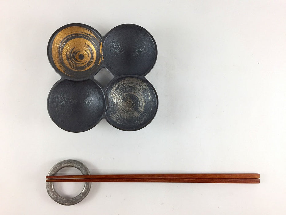 【SALE】四品珍味(金銀カスリ)　11cm　有田焼【訳あり】