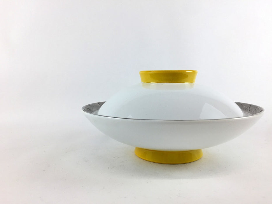 【SALE】兼平蓋(黄/銀波)　14.5cm　有田焼【訳あり】