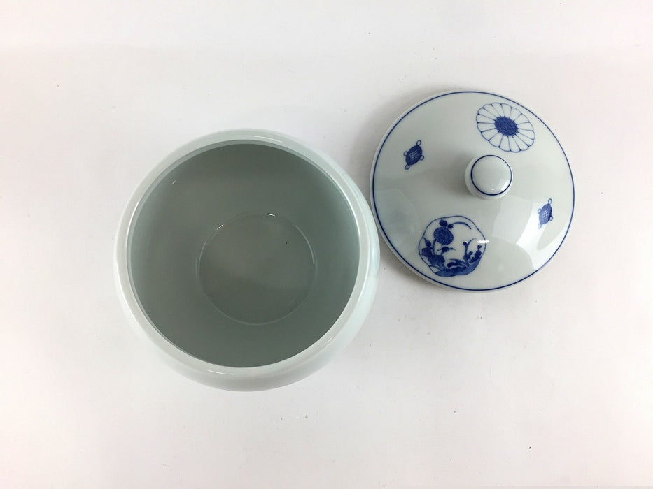 【SALE】壷蓋物(藍伊万里)　11.5cm　波佐見焼【訳あり】