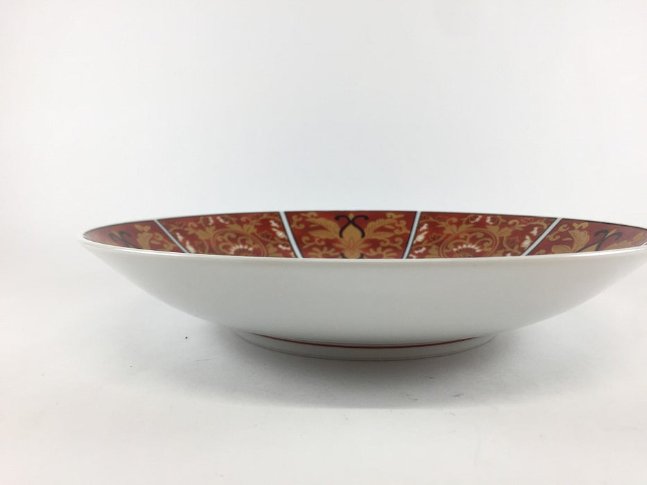 【SALE】古伊万里8寸浅鉢　赤(A)　24cm　肥前有田焼【訳あり】