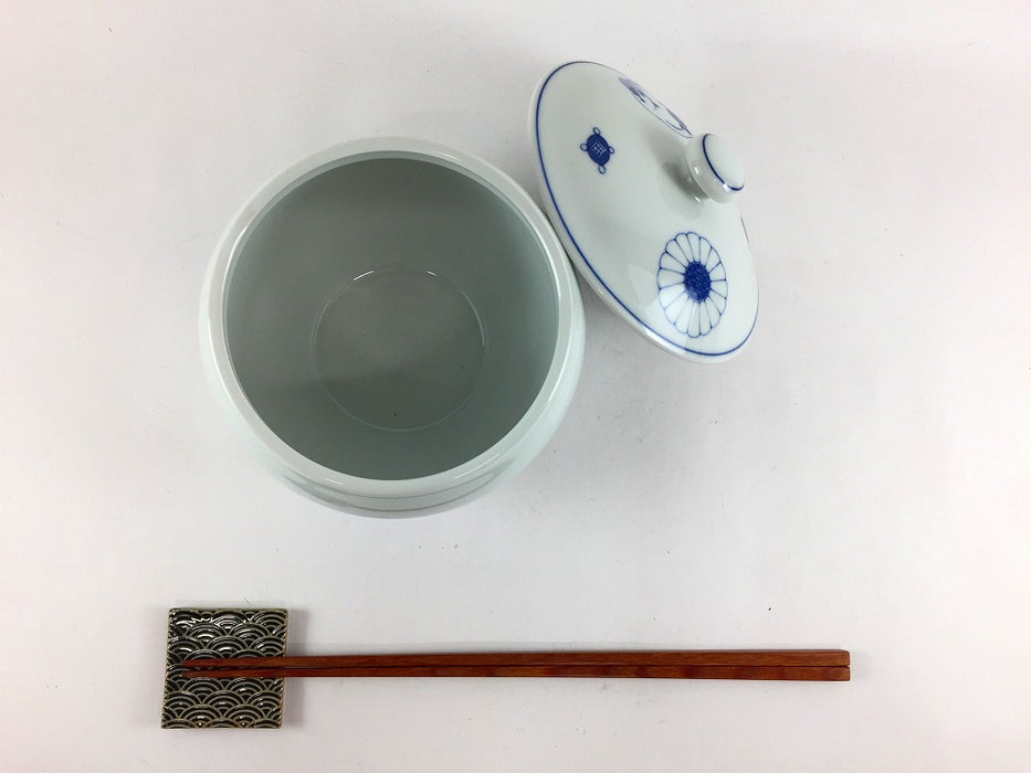 【SALE】壷蓋物(藍伊万里)　11.5cm　波佐見焼【訳あり】