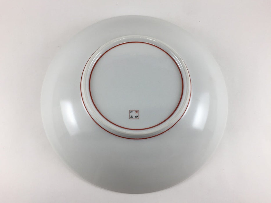 【SALE】古伊万里8寸浅鉢　赤(A)　24cm　肥前有田焼【訳あり】