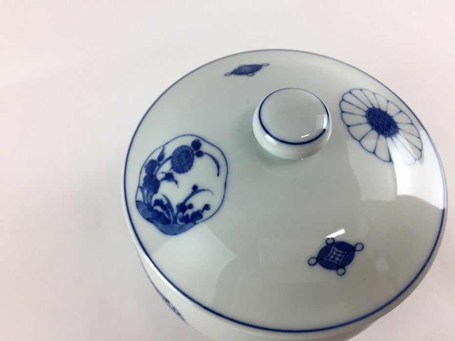 【SALE】壷蓋物(藍伊万里)　11.5cm　波佐見焼【訳あり】