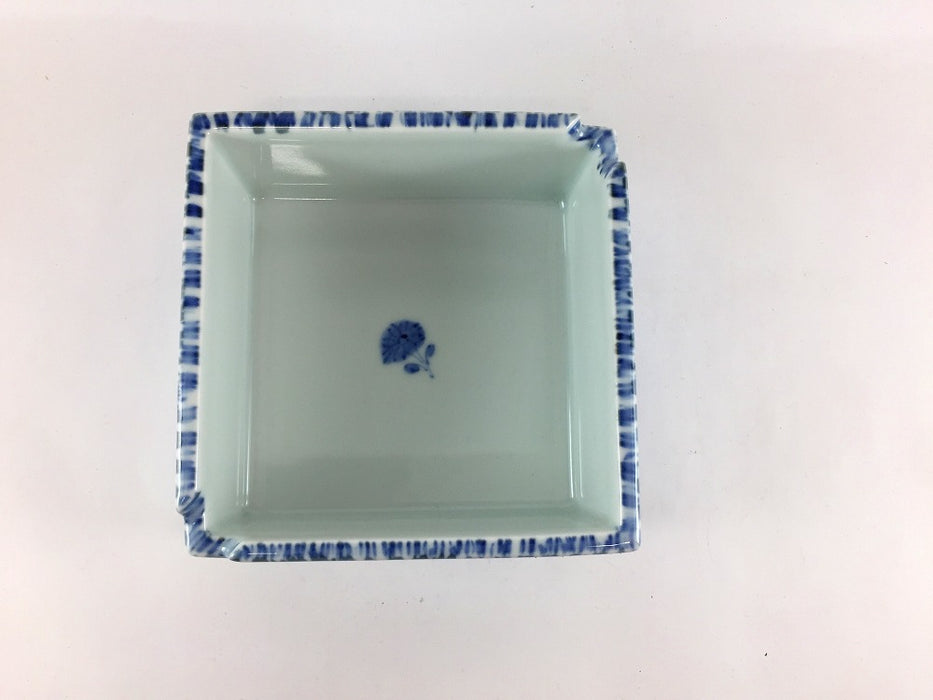 【SALE】4.2寸角桝(染荒十草)　13cm　有田焼【訳あり】