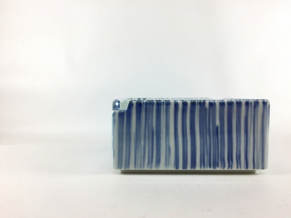 【SALE】4.2寸角桝(染荒十草)　13cm　有田焼【訳あり】