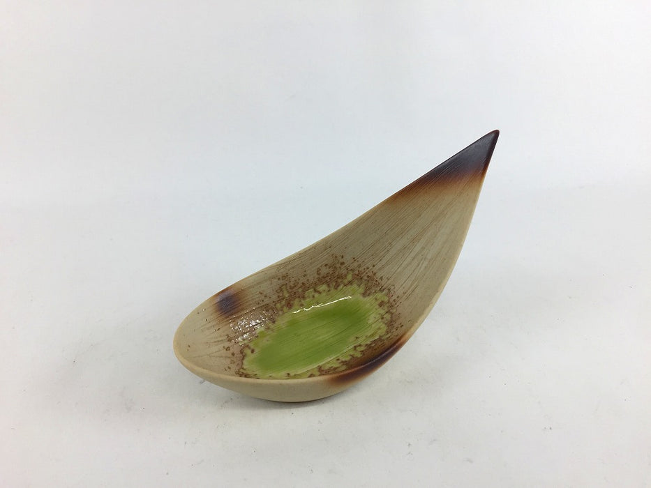 【SALE】花弁小付　焼〆黄緑　5cm　有田焼【訳あり】