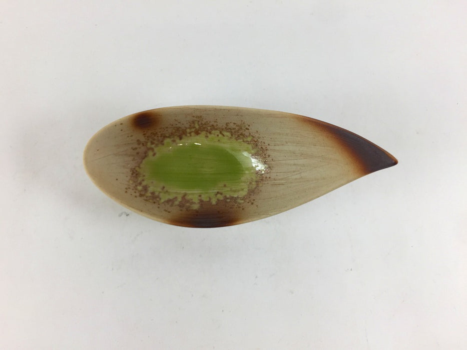 【SALE】花弁小付　焼〆黄緑　5cm　有田焼【訳あり】