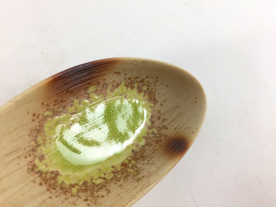 【SALE】花弁小付　焼〆黄緑　5cm　有田焼【訳あり】