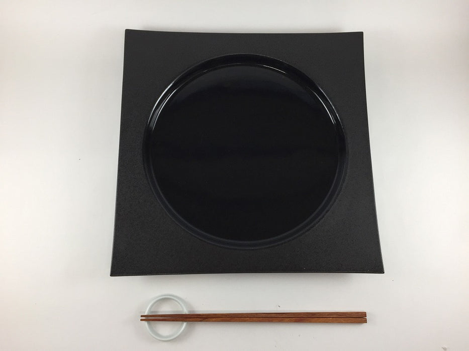 【SALE】SP黒角27.5プレート　27.5cm　美濃焼【訳あり】