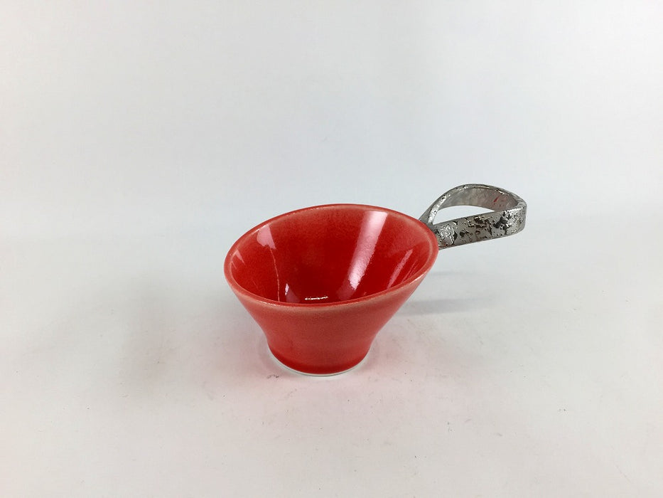 【SALE】手付ミニ鉢　(結晶赤/銀)　13cm　有田焼【訳あり】