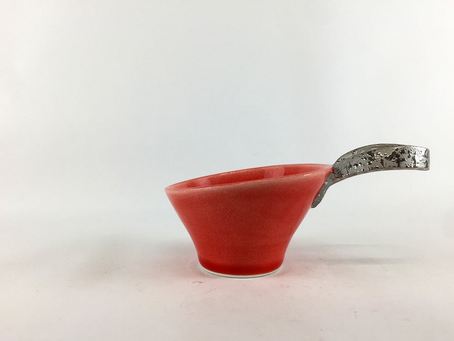 【SALE】手付ミニ鉢　(結晶赤/銀)　13cm　有田焼【訳あり】