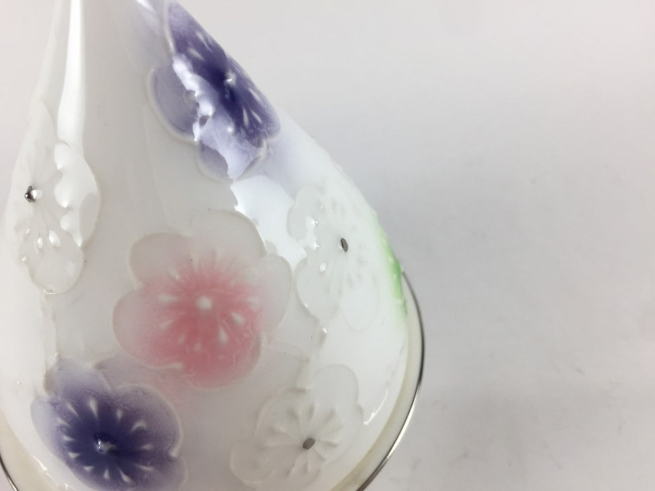 【SALE】9cm雫小蓋物　三色花　9cm　有田焼【訳あり】