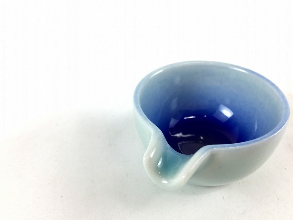 【SALE】青白ブルー片口珍味　7cm　有田焼【訳あり】