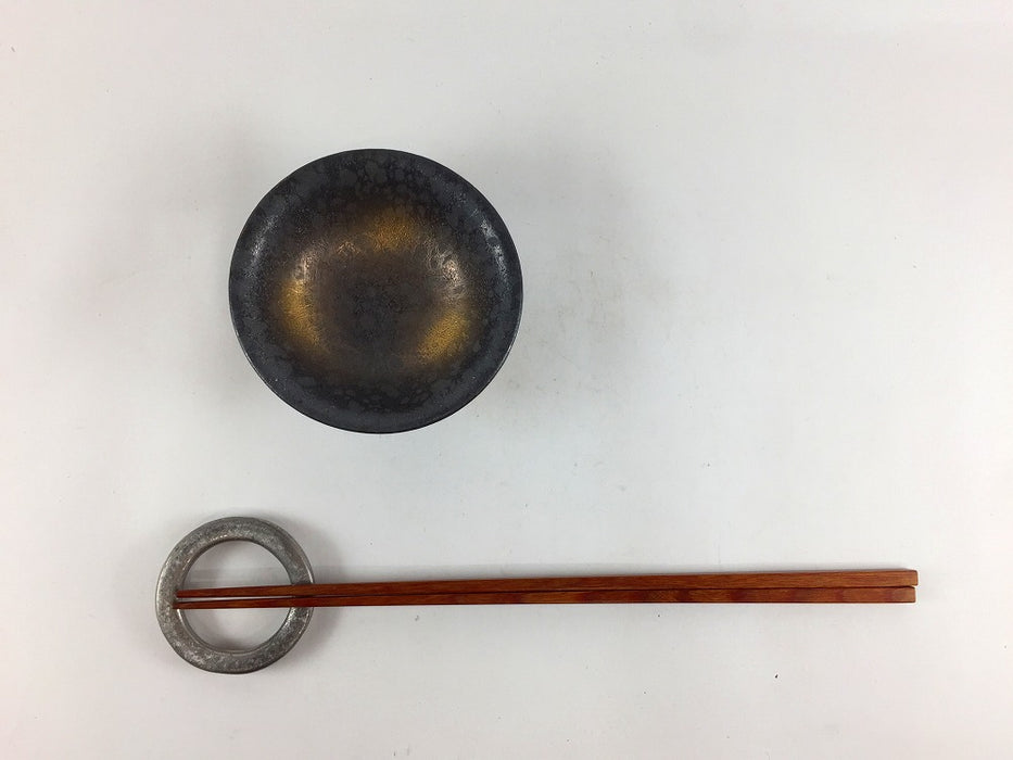 【SALE】晶金吹　深豆皿　8.5cm　有田焼【訳あり】