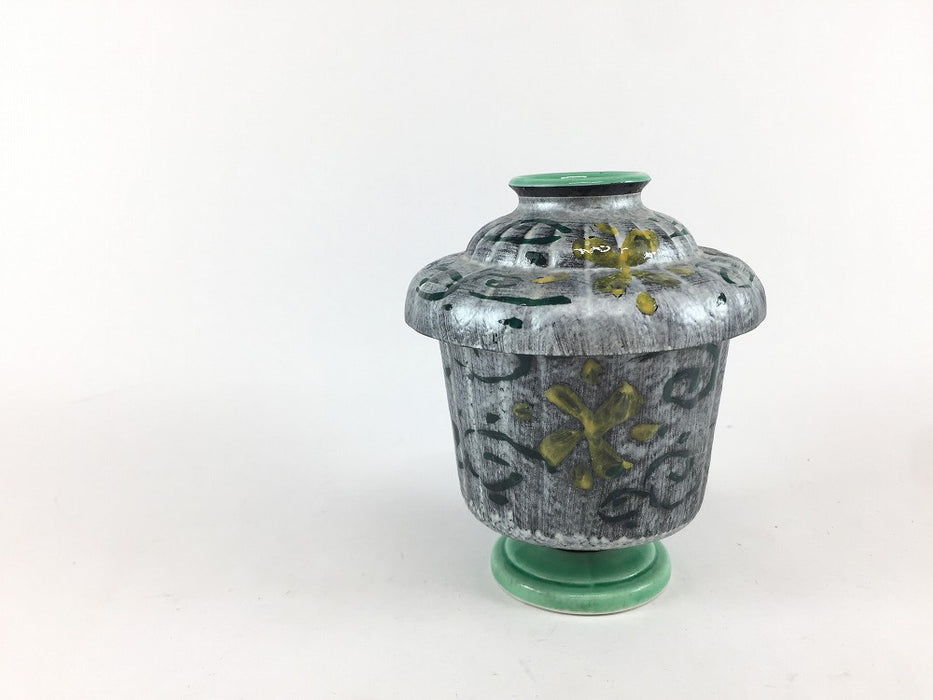 【SALE】天目花絵菊型ムシ碗　8cm　有田焼【訳あり】