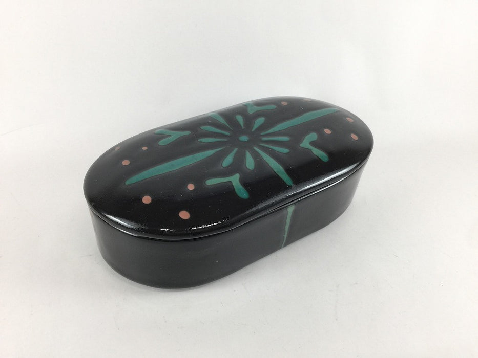 【SALE】天目緑抜弁当箱　18cm　有田焼【訳あり】