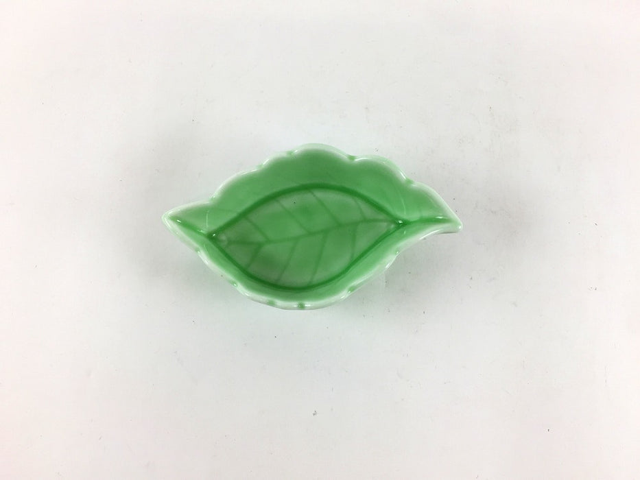 【SALE】葉珍味　黄緑　9cm　有田焼【訳あり】