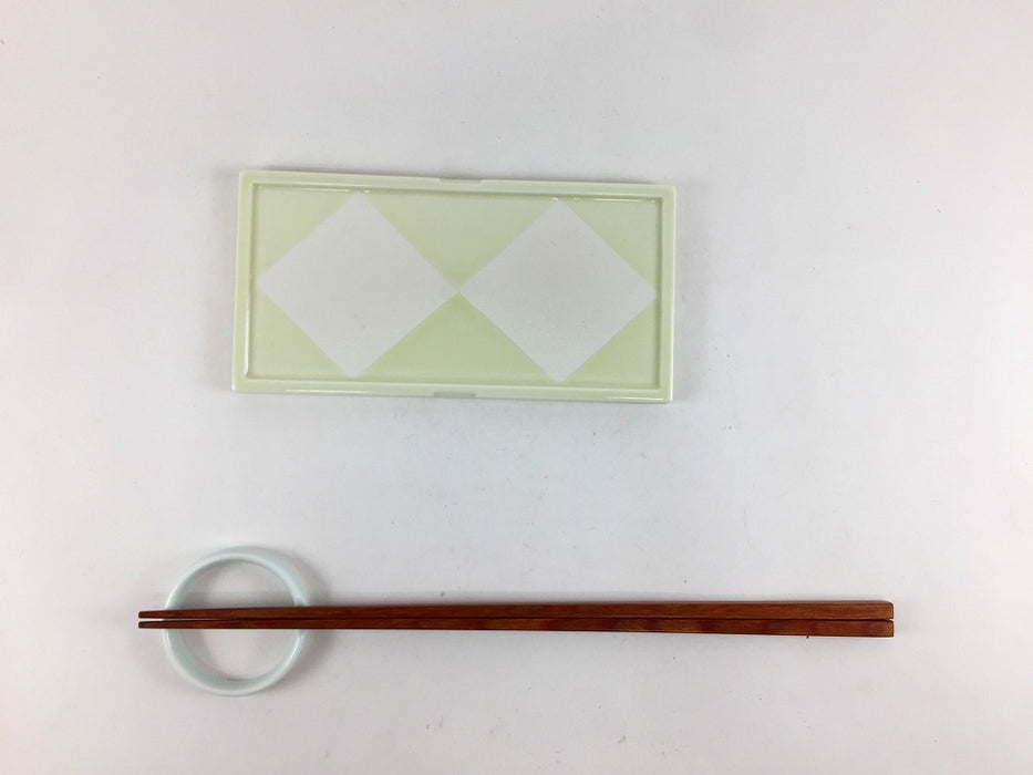 【SALE】長小皿　クリーム菱文　14cm　有田焼【訳あり】