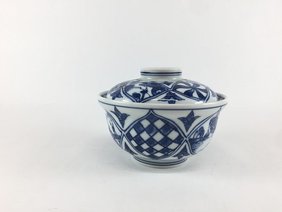 【SALE】染付松竹梅小蓋物　10cm　波佐見焼【訳あり】