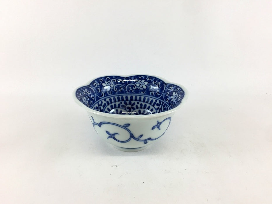 渕草花唐草文　六方花小付　9cm　波佐見焼(j.R)